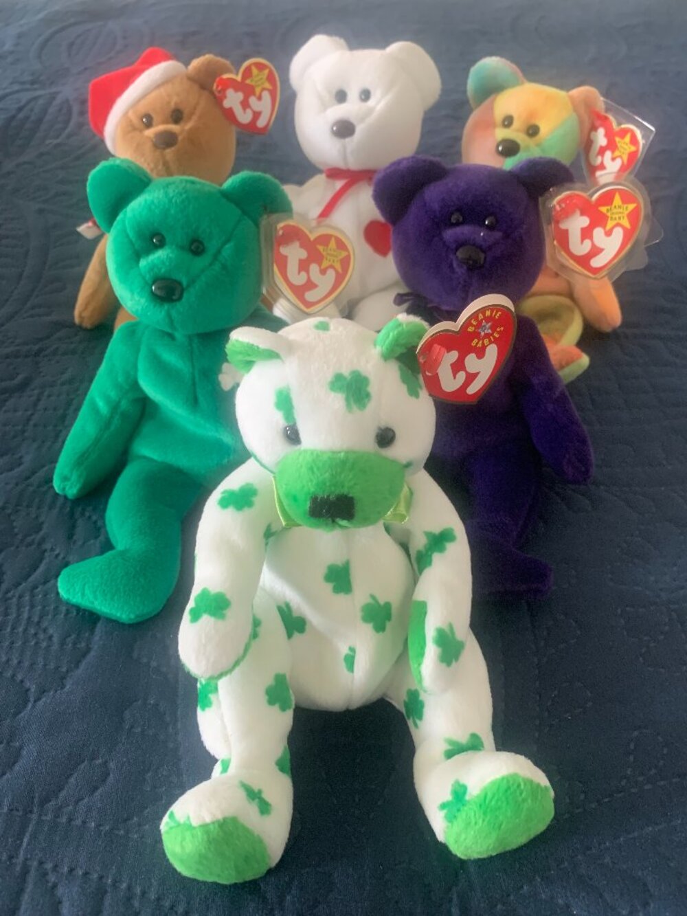 6 Vintage Beanie Baby Bears – Collectible